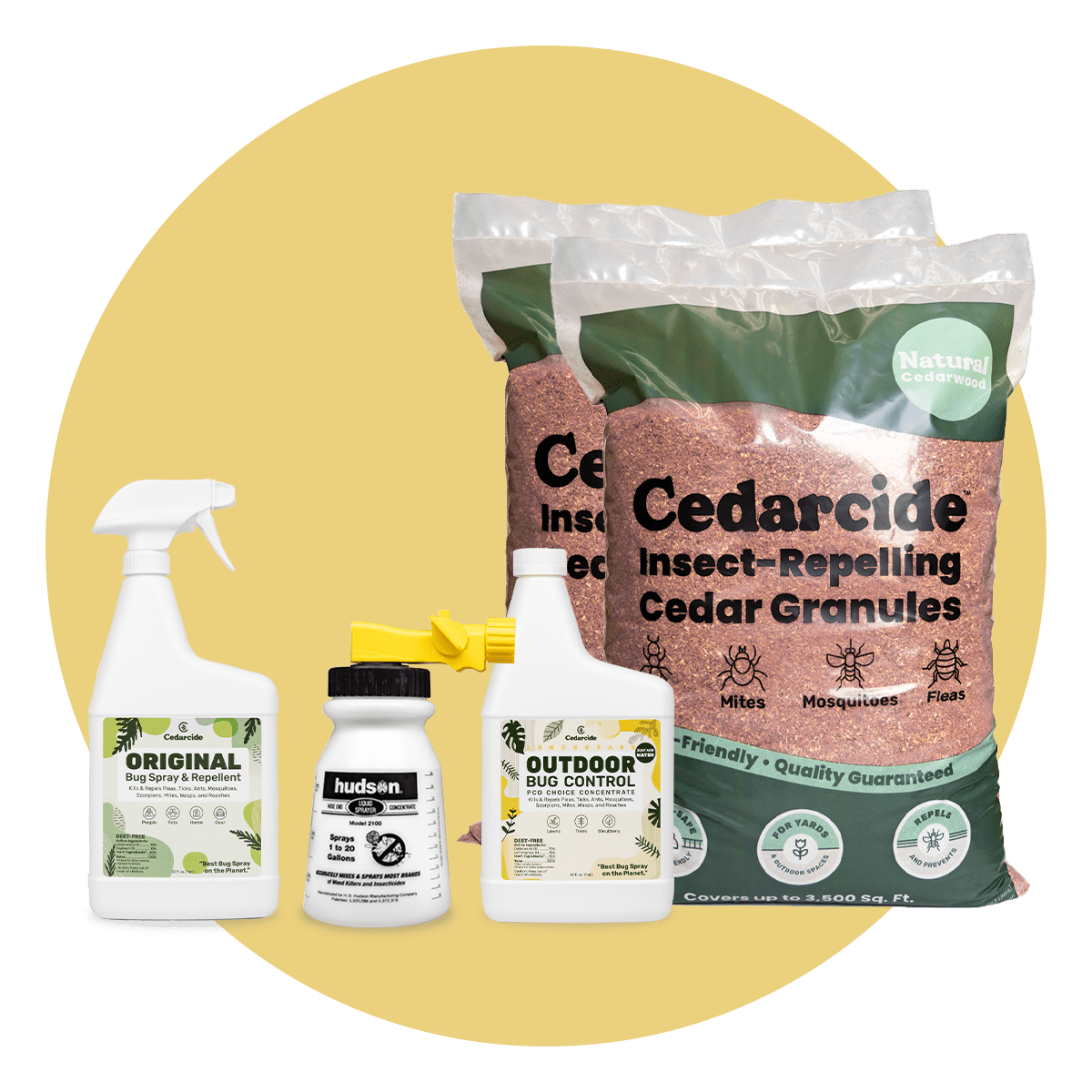 lemongrass and cedar granules to control mosquitoes