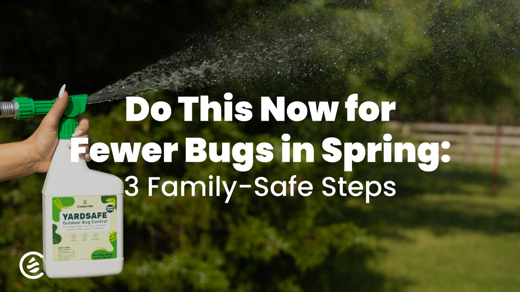 Cedarcide Blog Post Image, Do This Now for Fewer Bugs in Spring: 3 Family-Safe Steps
