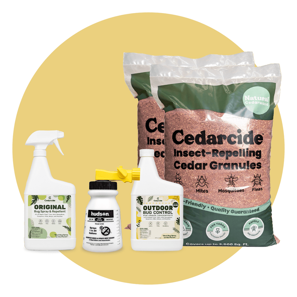 lemongrass and cedar granules to control mosquitoes 
