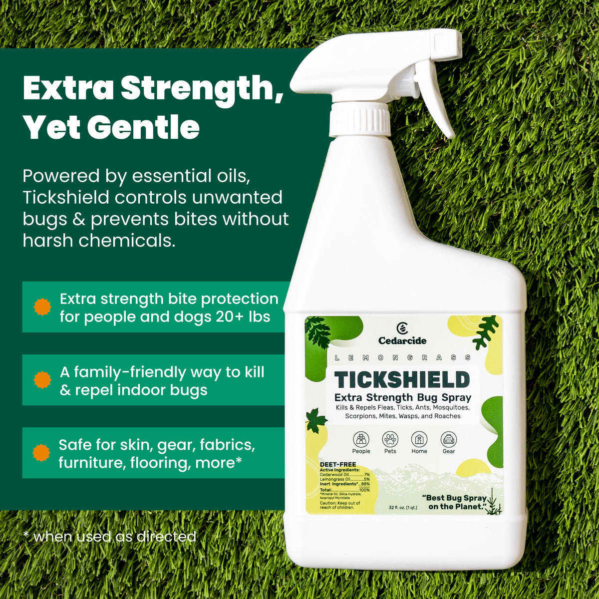 Repel Ticks with our Pet Safe Tickshield Bug Spray | Cedarcide