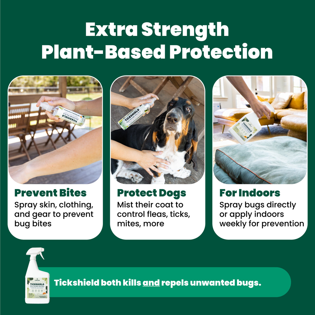 Repel Ticks with our Pet Safe Tickshield Bug Spray | Cedarcide