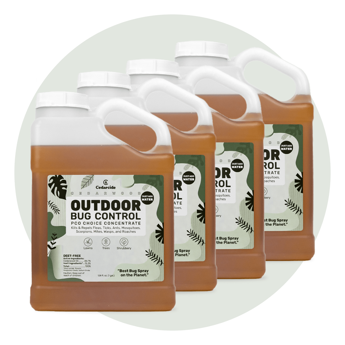 four pack of family friendly cedarcide outdoor concentrate 